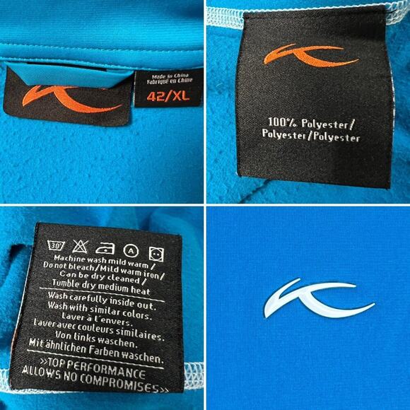KJUS Half Zip Pullover Fleece SIZE 42 XL Blue Sweatshirt Activewear - Picture 3 of 12